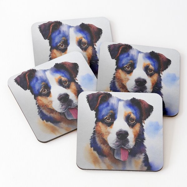 Item preview, Dog highly detailed watercolor painting designed and sold by DrawItOnce.