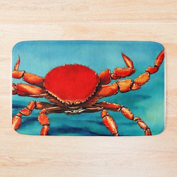 Aperçu de l'œuvre Crab highly detailed watercolor painting créée et vendue par DrawItOnce.