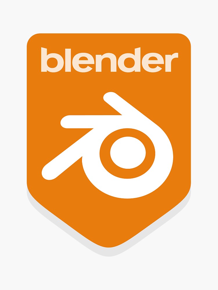 "Blender Badge Blender 3D Logo" Sticker for Sale by rbsupercool Redbubble