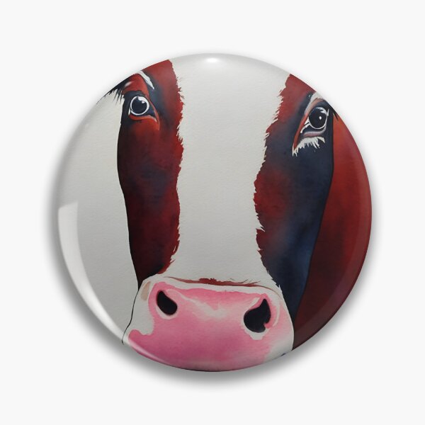 Artikelvorschau, Cow highly detailed watercolor painting entworfen und verkauft von DrawItOnce.