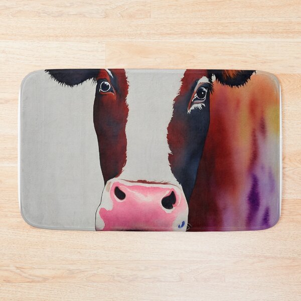 Artikelvorschau, Cow highly detailed watercolor painting entworfen und verkauft von DrawItOnce.