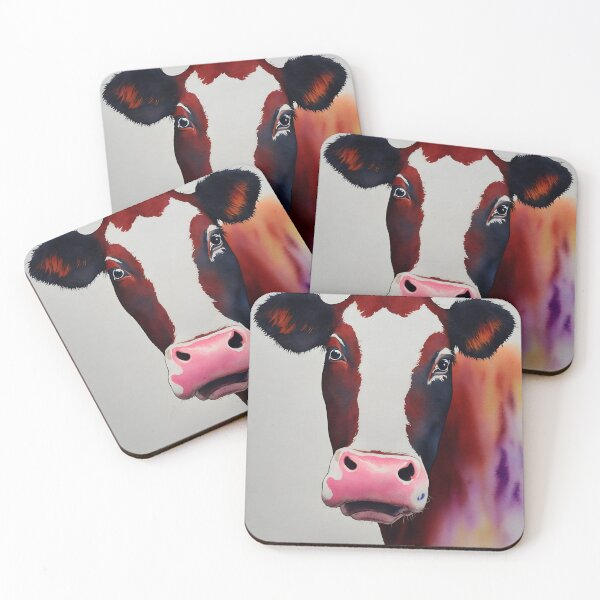 Item preview, Cow highly detailed watercolor painting designed and sold by DrawItOnce.