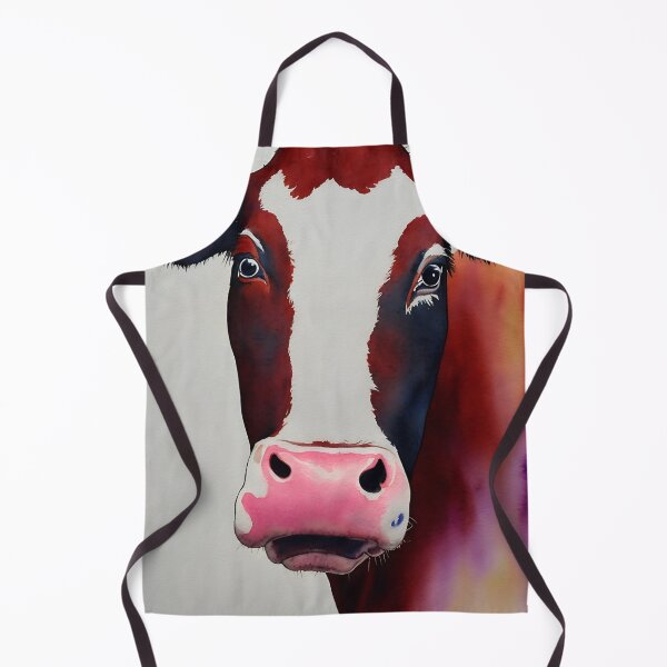 Item preview, Cow highly detailed watercolor painting designed and sold by DrawItOnce.