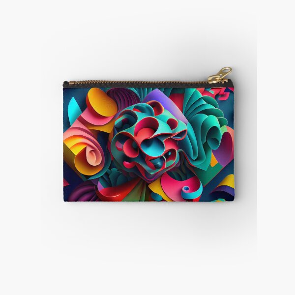 Item preview, Three Dimensional Colorful Maximalist Pattern Digital Painting designed and sold by CodeAndColors.