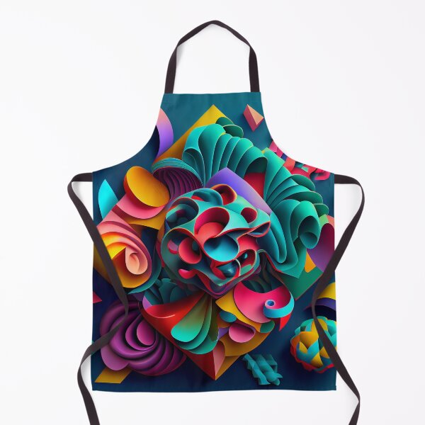 Item preview, Three Dimensional Colorful Maximalist Pattern Digital Painting designed and sold by CodeAndColors.