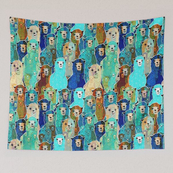 Item preview, Colorful Alpaca Décor Pattern (Colorful and Transparent Pattern Design)  designed and sold by MindCereal.