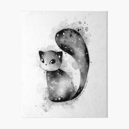 Inktober 2017 - The Galaxy Kitten Art Board Print
