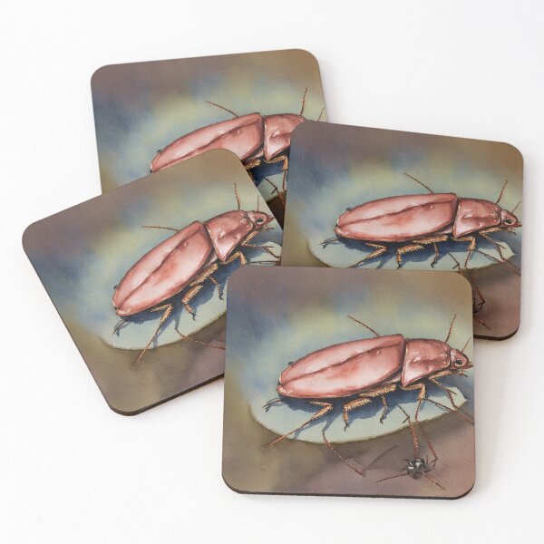Item preview, Cockroach highly detailed watercolor painting designed and sold by DrawItOnce.