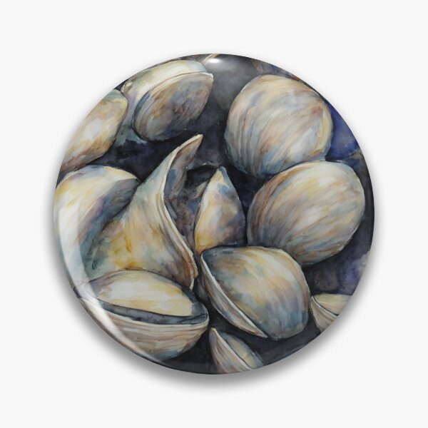 Item preview, Clams highly detailed watercolor painting designed and sold by DrawItOnce.