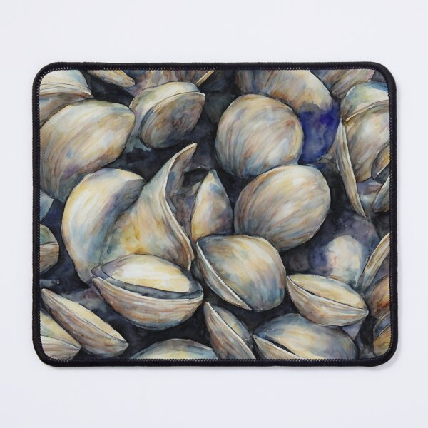 Item preview, Clams highly detailed watercolor painting designed and sold by DrawItOnce.