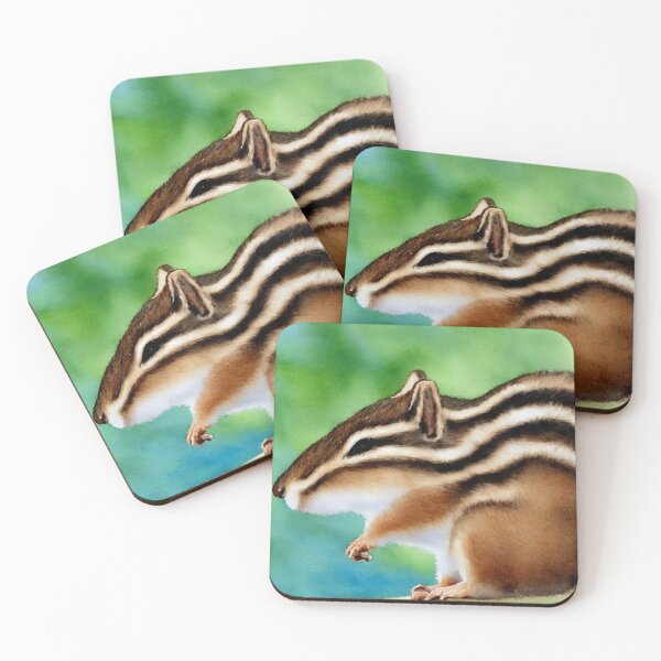 Item preview, Chipmunk highly detailed watercolor painting designed and sold by DrawItOnce.