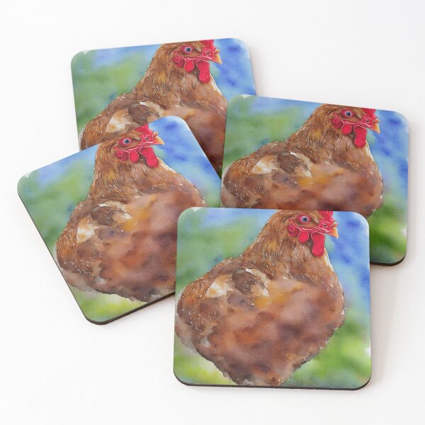 Artikelvorschau, Chicken highly detailed watercolor painting entworfen und verkauft von DrawItOnce.