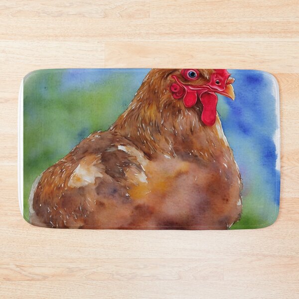Artikelvorschau, Chicken highly detailed watercolor painting entworfen und verkauft von DrawItOnce.