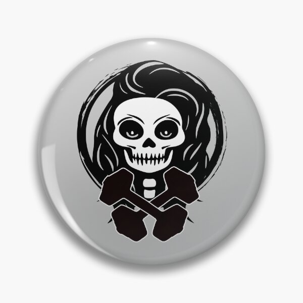 Item preview, Personal Trainer Female Skull and Weights Black Logo designed and sold by Nuletto.