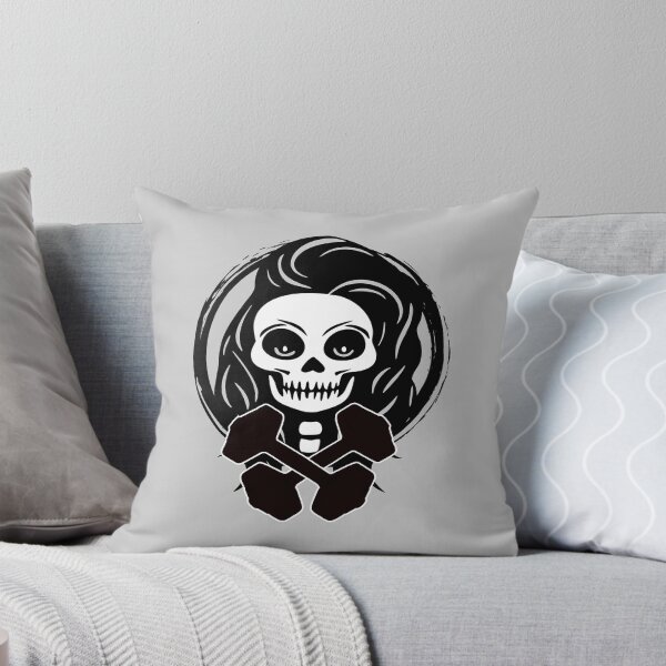 Item preview, Personal Trainer Female Skull and Weights Black Logo designed and sold by Nuletto.