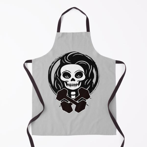 Item preview, Personal Trainer Female Skull and Weights Black Logo designed and sold by Nuletto.