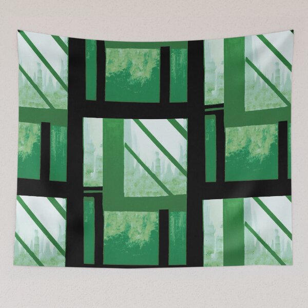 Item preview, Green Summer Cityscape  designed and sold by BlackArtichoke.
