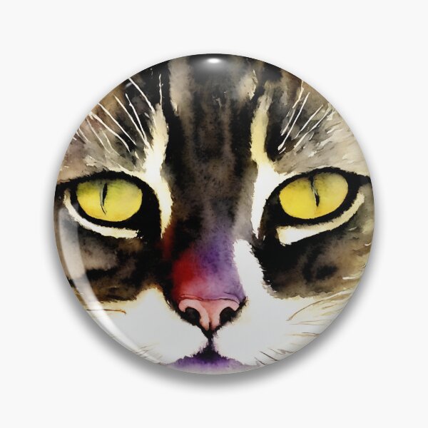 Artikelvorschau, Cat highly detailed watercolor painting entworfen und verkauft von DrawItOnce.