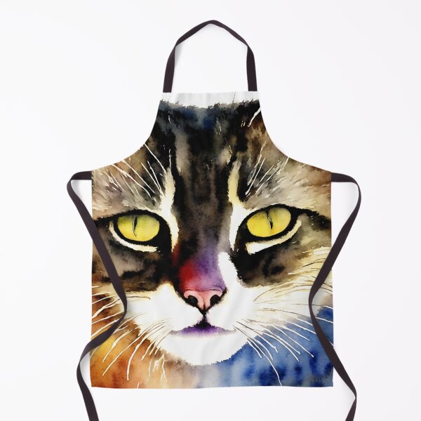 Item preview, Cat highly detailed watercolor painting designed and sold by DrawItOnce.