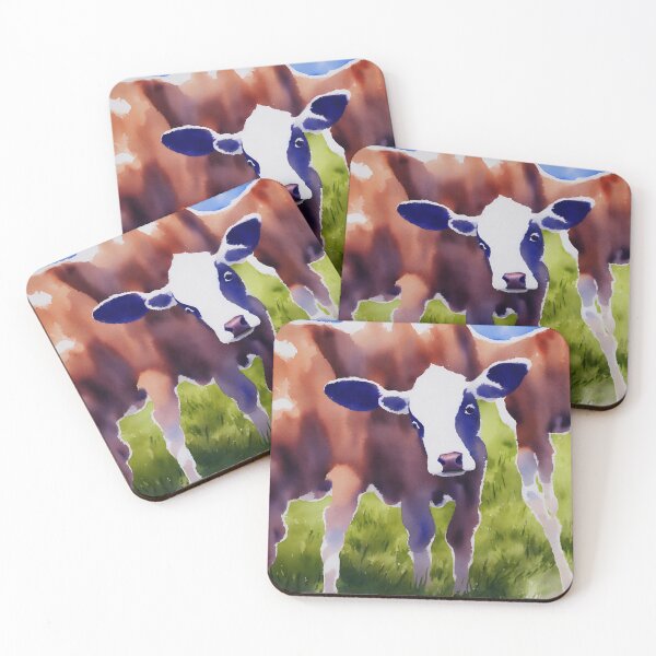 Item preview, Calf highly detailed watercolor painting designed and sold by DrawItOnce.
