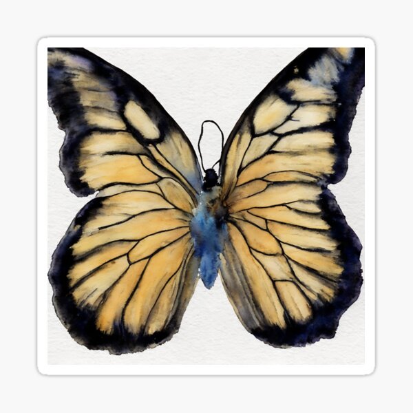 Item preview, Butterly highly detailed watercolor painting designed and sold by DrawItOnce.
