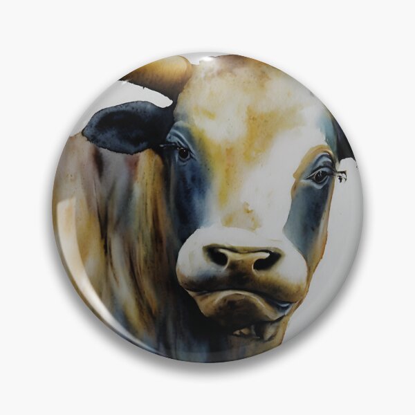 Artikelvorschau, Bull highly detailed watercolor painting entworfen und verkauft von DrawItOnce.