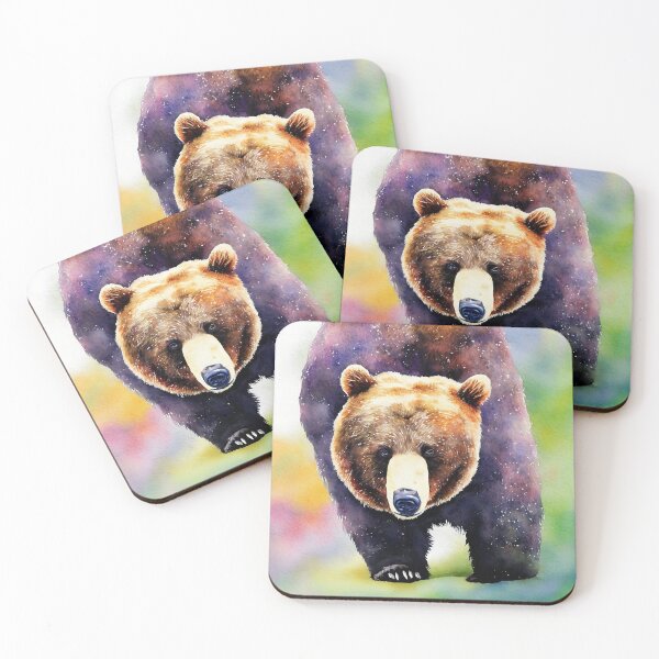 Item preview, Bear highly detailed watercolor painting designed and sold by DrawItOnce.