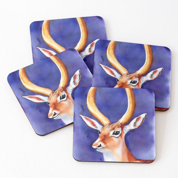 Item preview, Antelope highly detailed watercolor painting designed and sold by DrawItOnce.