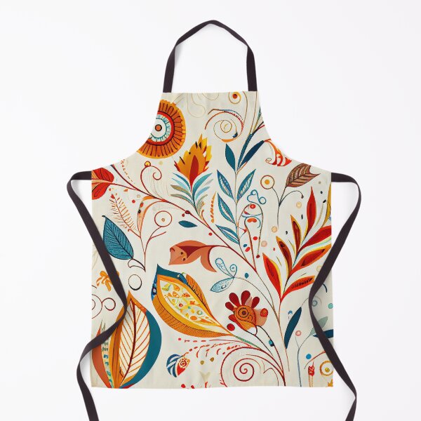Artikelvorschau, Enchanted Cartoon White Bohemian Pattern Digital Painting entworfen und verkauft von CodeAndColors.