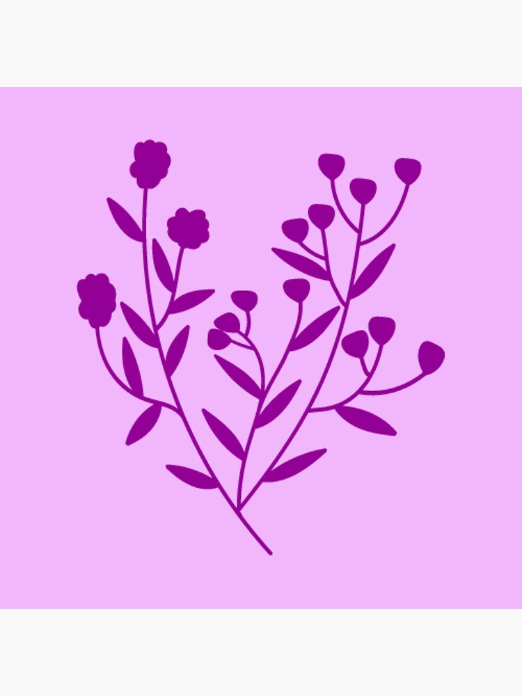 Disover Purple Flower Silhouette Premium Matte Vertical Poster