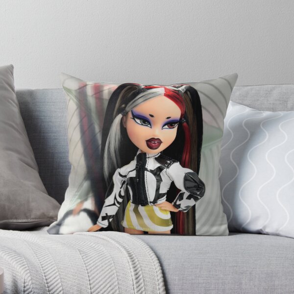 brunette bratz doll with pink sunglasses Throw Pillow for Sale by Virgo  Sun
