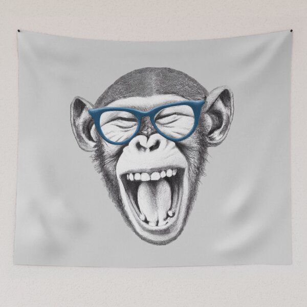 Item preview, Monkey wearing glasses designed and sold by RisingAir.