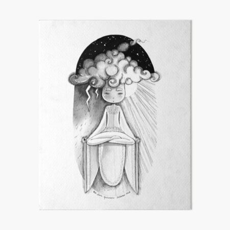 Inktober 2017 - The Weather Witch Art Board Print