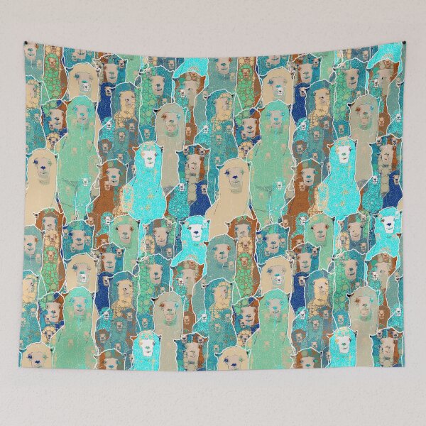 Item preview, Band of Faded Alpacas (Faded and Transparent Grunge Surface Design) designed and sold by MindCereal.
