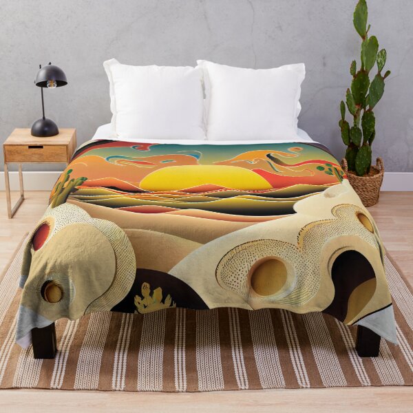 Aperçu de l'œuvre Cartoon Dazzling Circular Desert Modern Pattern Digital Painting créée et vendue par CodeAndColors.