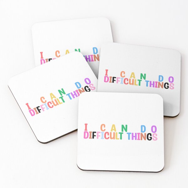 Item preview, I Can Do Difficult Things Motivational Quote  designed and sold by Mickey Kyan.