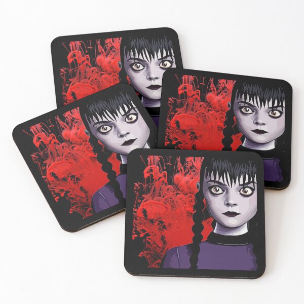 Item preview, Cool Illustration Of Wednesday Addams on a Red Liquid Smoke from the Netflix Wednesday Show  designed and sold by Kodexstore.