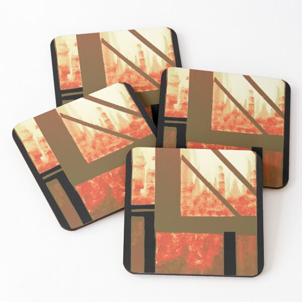 Item preview, Red Autumn Cityscape  designed and sold by BlackArtichoke.