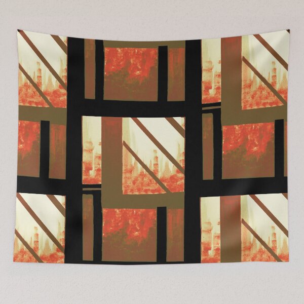 Item preview, Red Autumn Cityscape  designed and sold by BlackArtichoke.