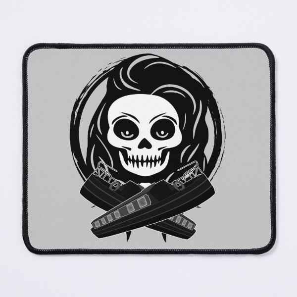 Item preview, Roving Trader Female Skull and Crossed Narrowboats Black Logo designed and sold by Nuletto.