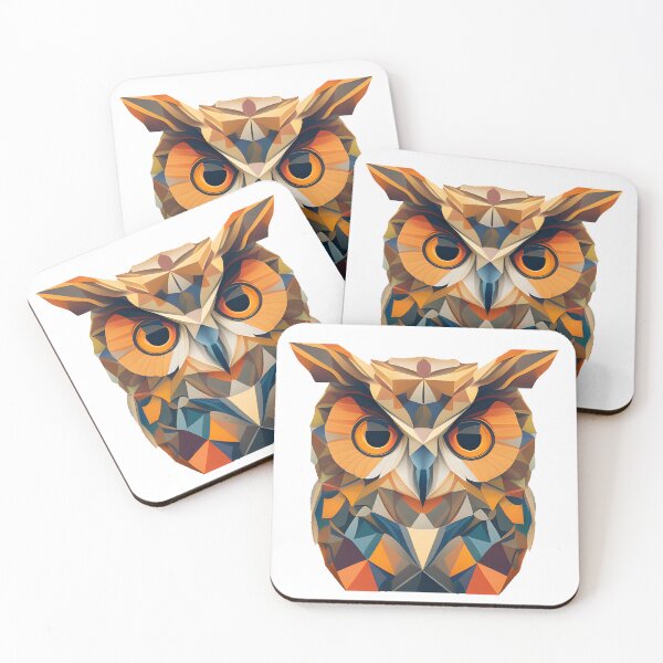Item preview, geometrical owl designed and sold by wenart.