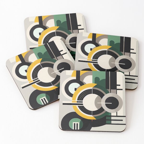 Item preview, Bauhaus green and black artwork designed and sold by KOTOdesign.