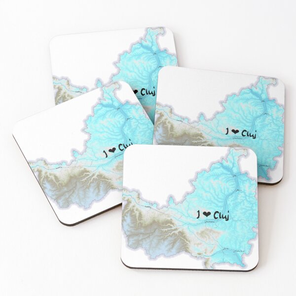 Item preview, Cluj County Map, România 2 designed and sold by maptheclouds.