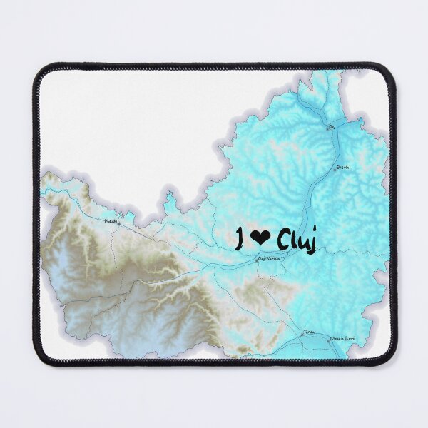 Item preview, Cluj County Map, România 2 designed and sold by maptheclouds.