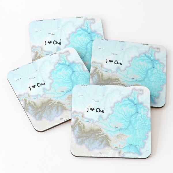 Item preview, Cluj County Map, România designed and sold by maptheclouds.