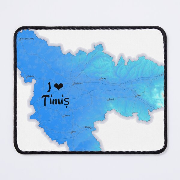 Item preview, Timiș County Map, România 2 designed and sold by maptheclouds.