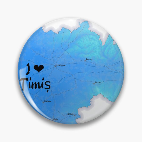 Item preview, Timiș County Map, România 2 designed and sold by maptheclouds.