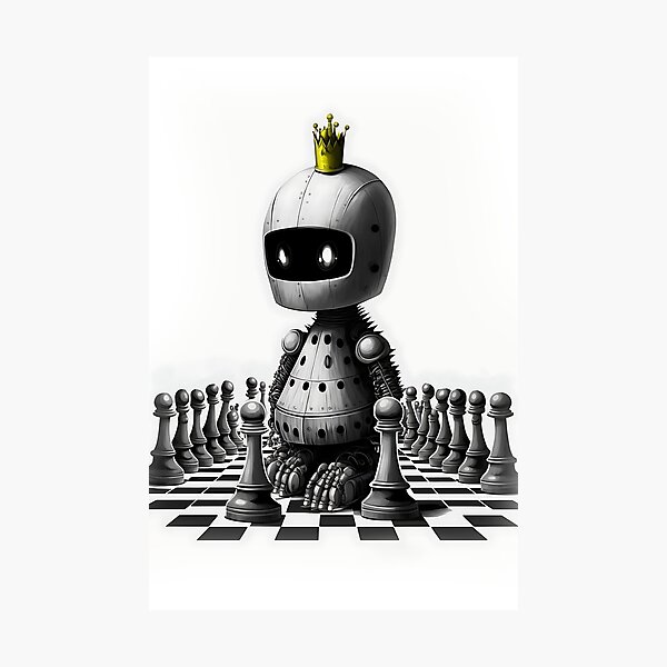 Item preview, Bishop Robot In Chess Game Become King designed and sold by RobotsLookCool.