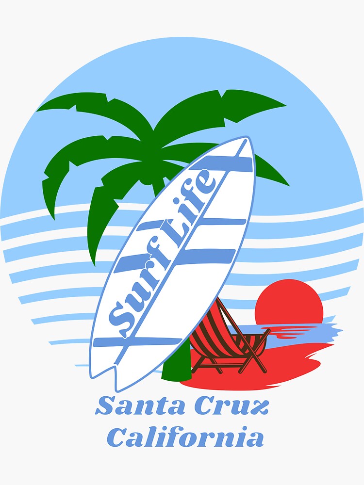 Surf Life Santa Cruz California Blue