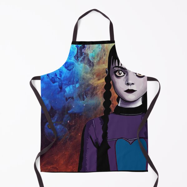 Item preview, Cool Illustration Of Wednesday Addams on a Blue, Yellow and Red Liquid Smoke from the Netflix Wednesday Show  designed and sold by Kodexstore.